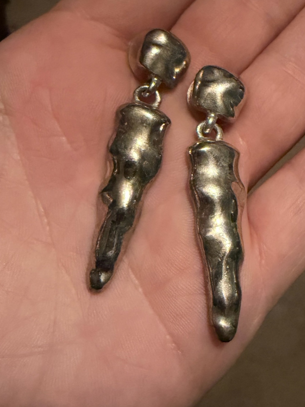 Vintage Bergdorf Goodman Brutalist Maximalist Dagger Earrings